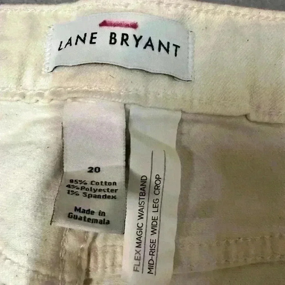Lane Bryant Cream Ankle Cropped Jeans - Picture 8 of 9